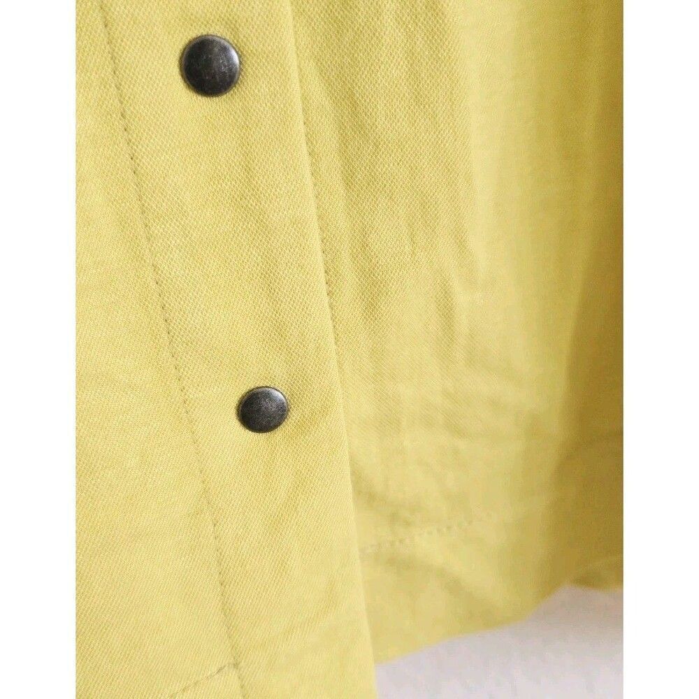 Alembika Oversized Relaxed Cardigan Lagenlook Yellow Size S Snap Button Boxy Fit - Picture 3 of 8
